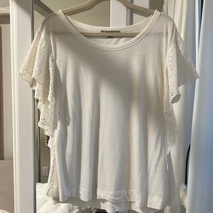 Allsaints tshirt with eyelet sleeve detail